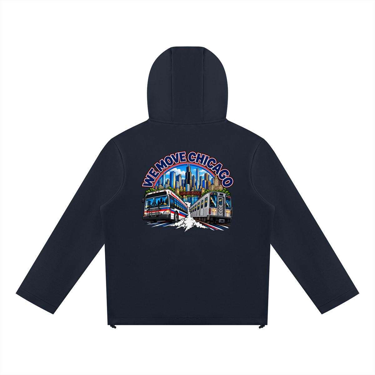 CTA / L Train Transit Worker Zip Hoodie — We Move Chicago