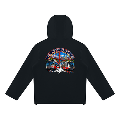 Muni / BART Transit Worker Zip Hoodie — We Move San Francisco