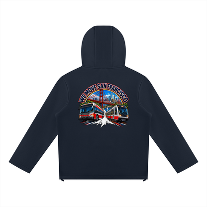 Muni / BART Transit Worker Zip Hoodie — We Move San Francisco