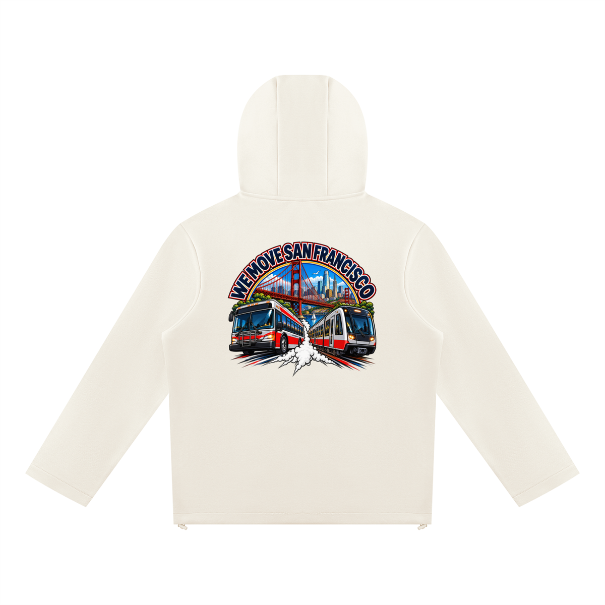 Muni / BART Transit Worker Zip Hoodie — We Move San Francisco
